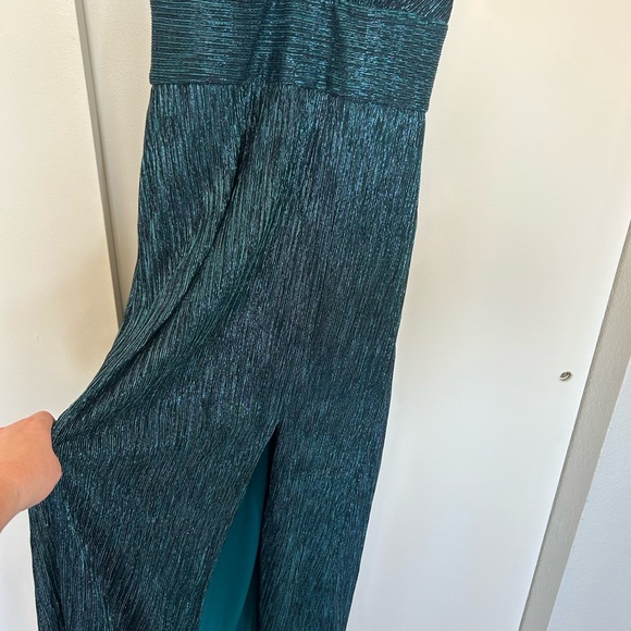 Elegant Mermaid Blue Evening Prom Dress Shimmer - Picture 9 of 11